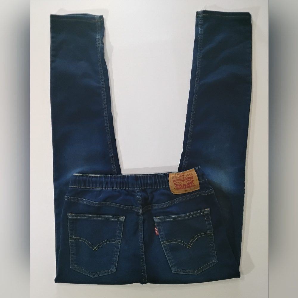 Levis Skinny Jeans Youth 16 Regular Blue Denim‎ Pull On Stretch Knit W28xL30 - Picture 7 of 9